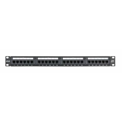 Патч-панель 19" 1U, 24 порта, категория 6, неэкранированная, NetLan (EC-URP-24-UE2)
