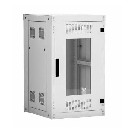 Шкаф напольный телекоммуникационный 19" 18U, Ш600*В974*Г800, передняя дверь - стекло, серый (EC-FZ-186080-GMM-GY)
