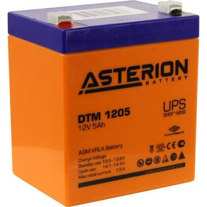 АКБ 12 V 5,0 Ah Asterion DTM 1205 для использования в ИБП.