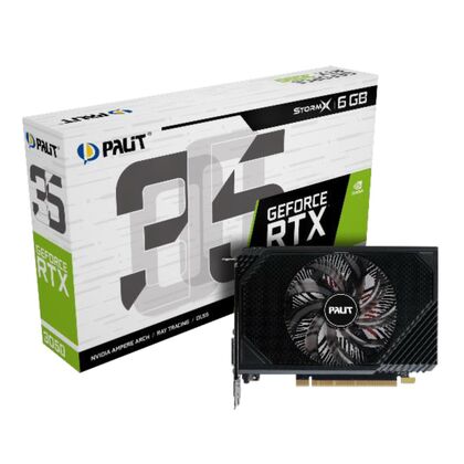 Видеокарта PCI-e: GeForce RTX 3050 Palit (6Gb, GDDR6, 96 bit, 1*DVI, 1*HDMI, 1*DP) NE63050018JE-1070F Видеокарта PCI-e: GeForce RTX 3050 Palit (6Gb, GDDR6, 96 bit, 1*DVI, 1*HDMI, 1*DP) NE63050018JE-1070F