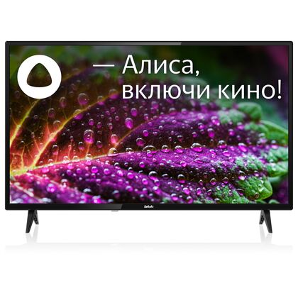 Телевизор 32" BBK 32LEX-7249/ TS2C DLED, Smart TV, HD Ready, 60 Гц, T2/ C/ S2, HDMI х3, USB х2, звук 2х8 Вт, чёрный