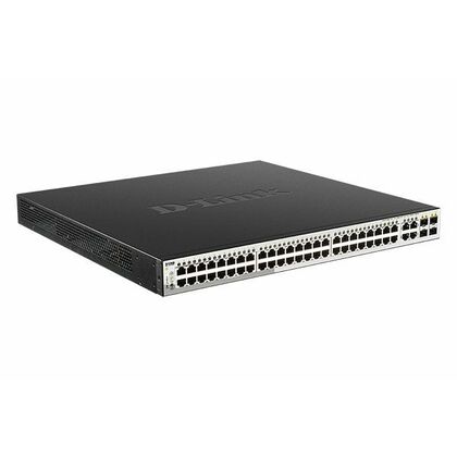 Управляемый PoE-коммутатор 52 порта D-Link DGS-1210-52MP (48х1Гбит/ с, 4хRJ45/ SFP, 48хPoE, PoE‑бюджет 370 Вт) 2 уровня