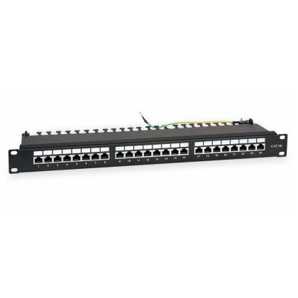 Патч-панель 19" 1U, 24 порта, категория 5, экранированная WRline (WR-PL-24-C5E-SH-D)