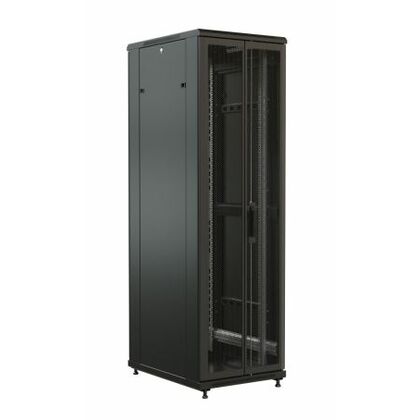 Шкаф напольный телекоммуникационный 19" 27U, Ш600*В1388*Г600, передняя дверь - перфорация, черный WRline (WR-TT-2766-DD-RAL9004)