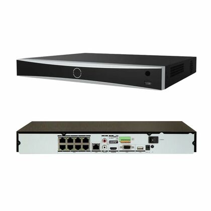 Видеорегистратор IP 8-канальный Hikvision 8 портов POE, бюджет 80 Вт, HDD до 10Tb (DS-7608NXI-K2/ 8P)