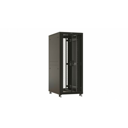 Шкаф напольный телекоммуникационный 19" 42U, Ш600*В2055*Г1000, передняя дверь - перфорация, черный Hyperline (TTBR-4281-DD-RAL9004)