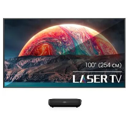 Телевизор 100" HISENSE 100L9H Laser, Smart TV, 4K Ultra HD, 60 Гц, T/ T2/ C/ S/ S2, HDMI х3, USB х2, звук 40 Вт, чёрный