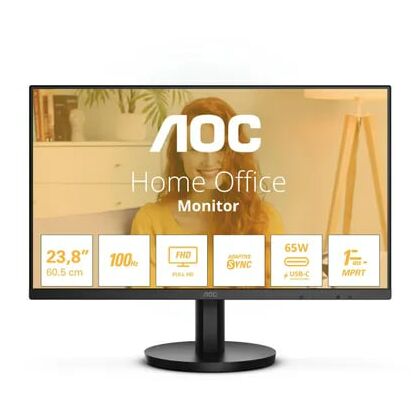 Монитор 23.8" AOC 24B3CA2 черный (IPS, 1920х1080, 100 Гц, 1 ms, 250 cd/ m2, 1300:1, audio: 2х2 Вт, DPх1, HDMIх1)