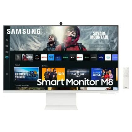 Монитор 32" Samsung LS32CM801UI белый (VA, 3840х2160, 60 Гц, 4 ms, 400 cd/ m2, 3000:1, audio: 2х5 Вт, HDMIх1)