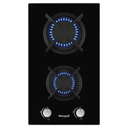 Газовая варочная панель Weissgauff HGG 320 BGR черный (конфорок -  2 шт, панель - закаленное стекло)