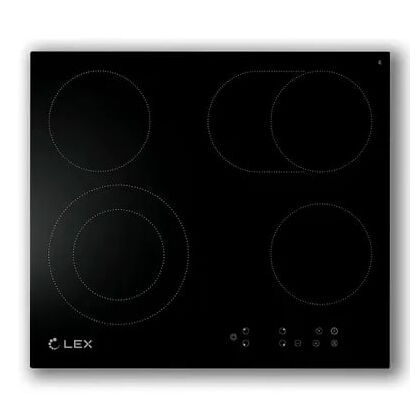 Электрическая варочная панель Lex EVH 642 BL черный (конфорок - 4 шт, панель - стеклокерамика, 59x52 см)