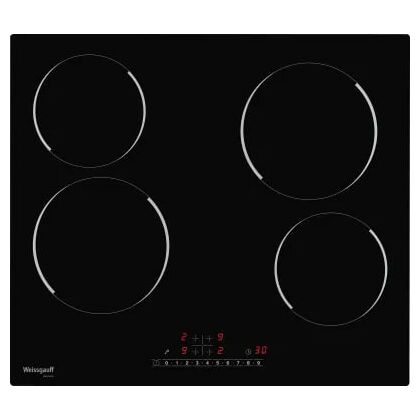 Электрическая варочная панель Weissgauff HV 640 BS черный (конфорок - 4 шт, панель - стеклокерамика, 59x52 см)
