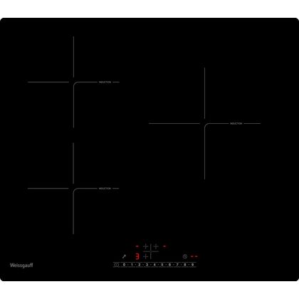Индукционная варочная панель Weissgauff HI 630 BSC черный (конфорок - 3 шт, панель - стеклокерамика, 59x52 см)