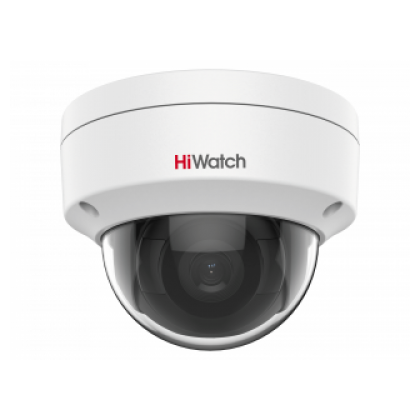 Видеокамера IP 2 Mp уличная HiWatch купольная, f: 4.0 мм, 1920*1080, ИК: 30 м, антивандальная (DS-I202(E)(4MM))