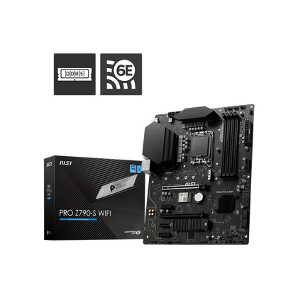 Материнская плата MSI LGA1700: PRO Z790-S WIFI [Z790, 4*DDR5, 2*PCIEx16, 3*PCIEx1, 4*Sata3, 2*M.2, 4 порта*USB3, HDMI, DP, ATX]