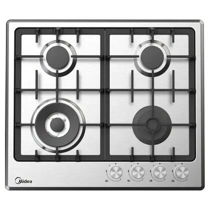 Газовая варочная панель Midea MG643TX нержавеющая сталь (конфорок - 4 шт, панель - нержавеющая сталь, Wok - есть, 59х51 см)