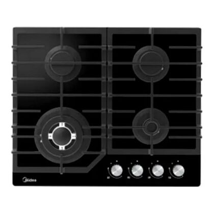 Газовая варочная панель Midea MG645TGB черный (конфорок - 4 шт, панель - закаленное стекло, 56x48 см)