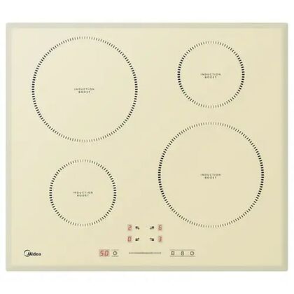 Индукционная варочная панель Midea MIH64721FIV бежевый (конфорок - 4 шт, панель - стеклокерамика, 56x49 см)