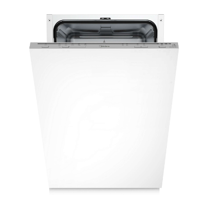 Посудомоечная машина встраиваемая Midea MID45S100i серебристая (узкая , вместимость - 9 комплектов, расход воды - 9 л)