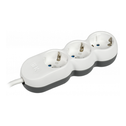 Удлинитель У03 3 места 2P+PE/ 1,5м 3х1,5мм2 16А/ 250В UNO, IEK (WYP53-16-03-D15-Z)