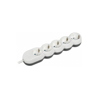 Удлинитель У05 5 мест 2P+PE/ 5м 3х1,5мм2 16А/ 250В UNO, IEK (WYP53-16-05-05-Z)