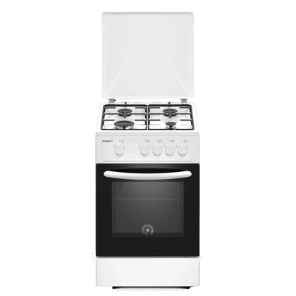 Плита газовая Kraft KF-FSK5301GW белый (конфорок - 4, духовка газовая, эмаль)