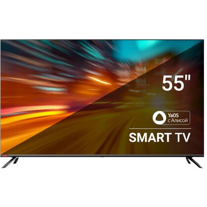 Телевизор 55" SunWind SUN-LED55XU401 Smart TV (Яндекс.ТВ), 4K Ultra HD, 60 Гц, HDMI х3, USB х2, чёрный