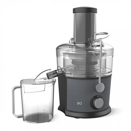 Соковыжималка центробежная BQ J1008 серый/ черный (1200 Вт; скоростей - 2; корпус: сталь/ пластик; объем для сока - 1100 мл)