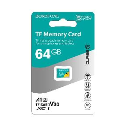 Карта памяти microSDXC Borofone TF high speed 64Gb Class 10 без адаптера (6931474701244)