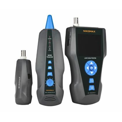 Кабельный Тестер Nikomax RJ11, RJ12, RJ45, BNC, с трассировкой и определения PoE (NMC-TED500TPE)