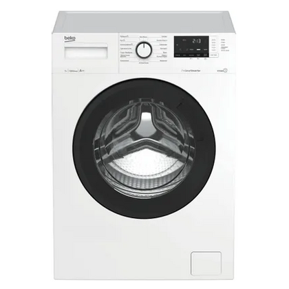 Стиральная машина фронтальная (с паром) Beko WSRE7612XAWI белый, 7 кг, инвертор, дисплей -да, глубина - 49 см, отжим - 1200 об/ мин
