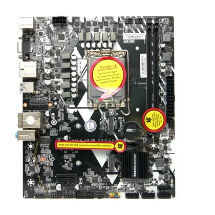 Материнская плата Esonic LGA1700: B760DA1 [B760, 2*DDR5, 1*PCIEx16, 1*PCIEx1, 4*Sata3, 2*M.2, 4 порта*USB3, D-Sub, HDMI, microATX]