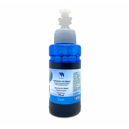 Чернила Epson T6642 Cyan 70мл. фл. NV Print (L100/ L110/ L132/ L200/ L210/ L300/ L312/ L355/ L362/ L366/ L456/ L550/ L655)