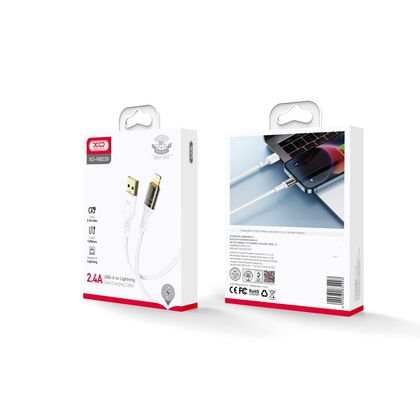 Кабель USB -XO- NB229 (Lightning, 1м, плетеный, белый)