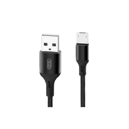 Кабель USB -XO- NB143 (MicroUSB, 1м, плетеный, черный)