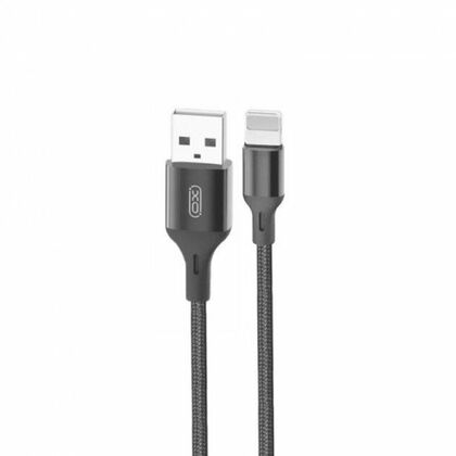 Кабель USB -XO- NB143 (Lightning, 2м, плетеный, черный)