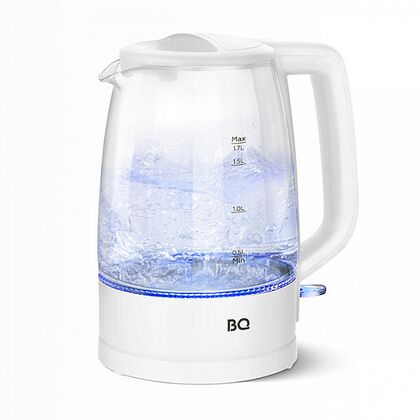 Чайник электрический BQ KT1839G белый (2200 Вт, объем - 1.7 л, корпус: стекло/ пластик)