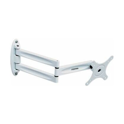 Крепление для ТВ наклонно-поворотное 10"-32" Kromax  нагрузка max 15 кг, наклон ±20°, поворот 180°, от стены 70-450 мм , белый (TECHNO-11 W (1004385))