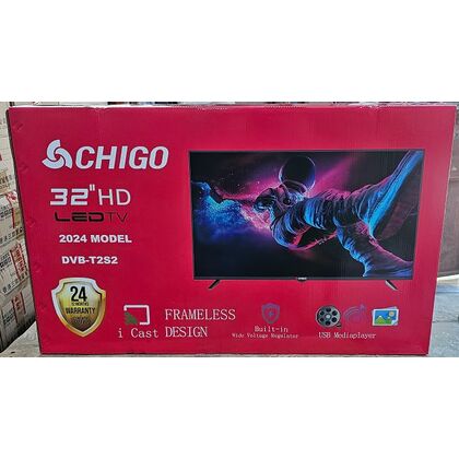 Телевизор 32" Chigo TV DVB-T2/ S2 HD, 60 Гц, HDMI х2, USB х1, чёрный