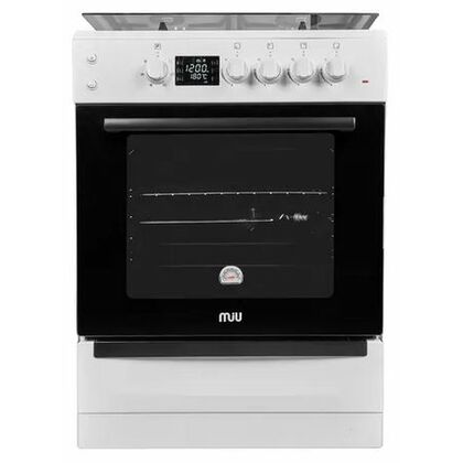 Плита комбинированная MIU 6040 ЕRPDCHK белый (ГК конфорок, э/ поджиг конф.+дух., духовка электро, конвекция,вертел,чугун)