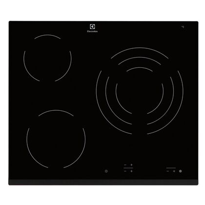 Электрическая варочная панель Electrolux EHF6232FOK черный (конфорок - 3 шт, панель - стеклокерамика, 56x49 см)