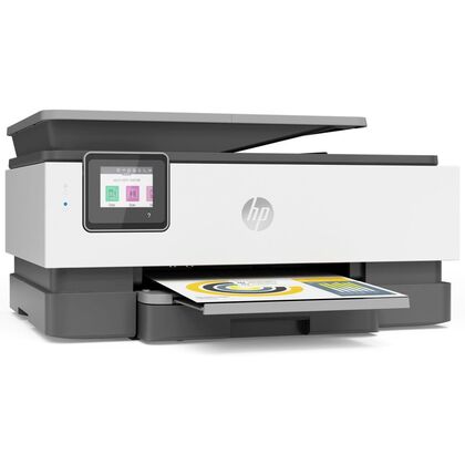 МФУ струйный HP OfficeJet 8023 (1KR64B) A4 Duplex WiFi USB RJ-45 черный/ белый