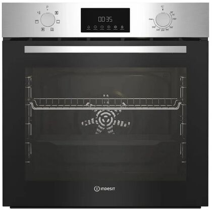 Электрический духовой шкаф Indesit IBFTE 3644 IX нержавеющая сталь/ черный (объем - 72 л, t -280°)