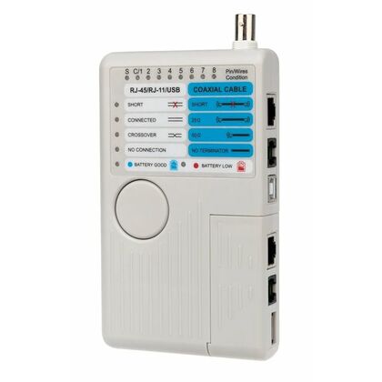 Кабельный тестер универсальный (5 в 1) RJ-45+RJ-11+1394+USB+BNC 3468 Rexant (12-1003)