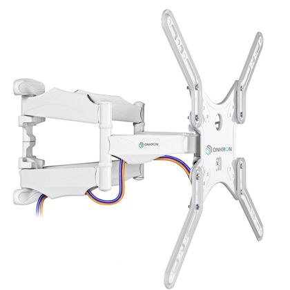 Крепление для ТВ наклонно-поворотное 37"-70" ONKRON M5 нагрузка max 36.4 кг, VESA max 400 х 300, белый