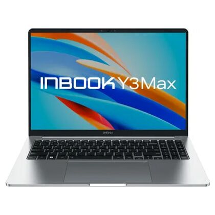 Ноутбук Infinix 16,0"/ Intel i3-1215U (1.2GHz до 4.4GHz)/ 8Гб/ SSD 512Гб/ Intel UHD Graphics (1920x1200) IPS/ No ODD/ DOS/ Серебристый Y3 Max YL613 (71008301