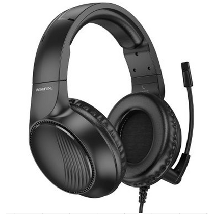 Проводные наушники Borofone BO109 Bountiful, jack 3.5 mm, накладные, черный 6941991117077