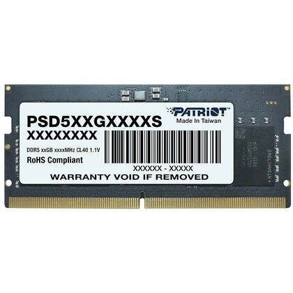 Модуль памяти SODIMM  DDR5 8Гб 4800МГц Patriot  1.1 В (PSD58G480041S)