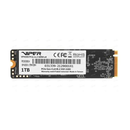 Твердотельный накопитель SSD 2280 M.2: 1000 ГБ Patriot [Скорость чтения/ записи: 5500 МБ/ с/ 7400 МБ/ с] VP4300L1TBM28H