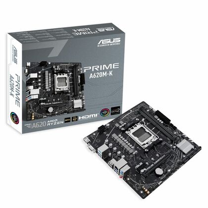 Материнская плата ASUS PRIME A620M-K/ AM5,A620,USB 3.2 GEN 1,AURA,MB